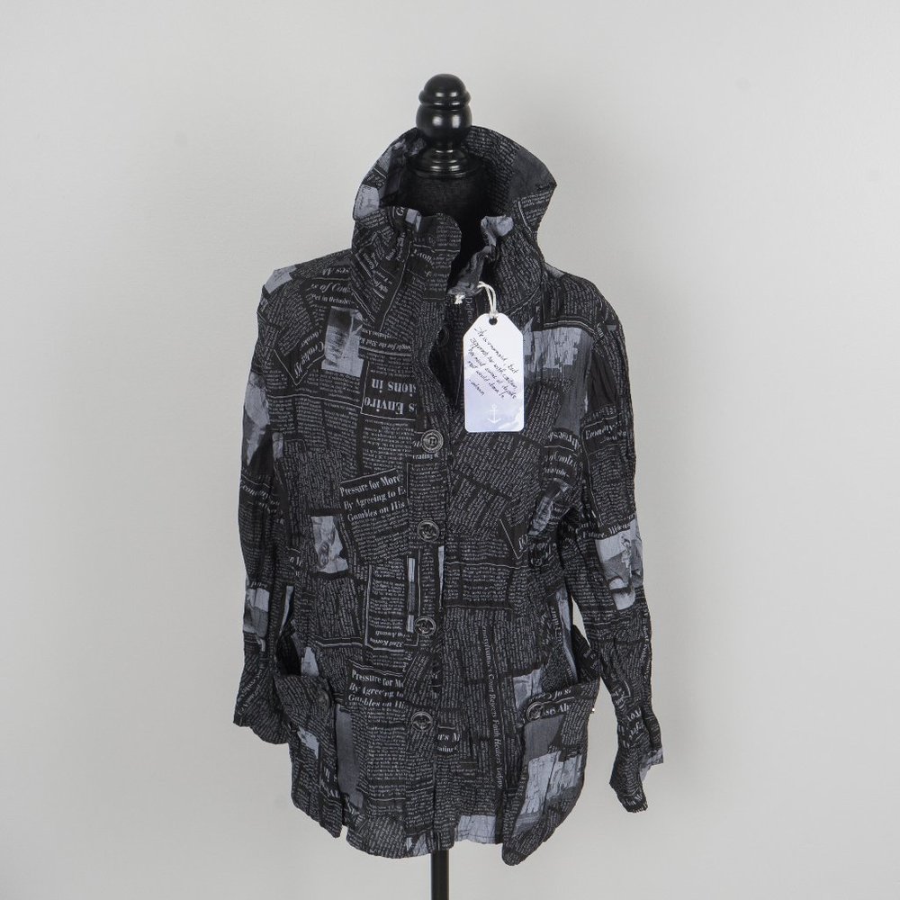 Ki Meng newspaper print jacket - Medium